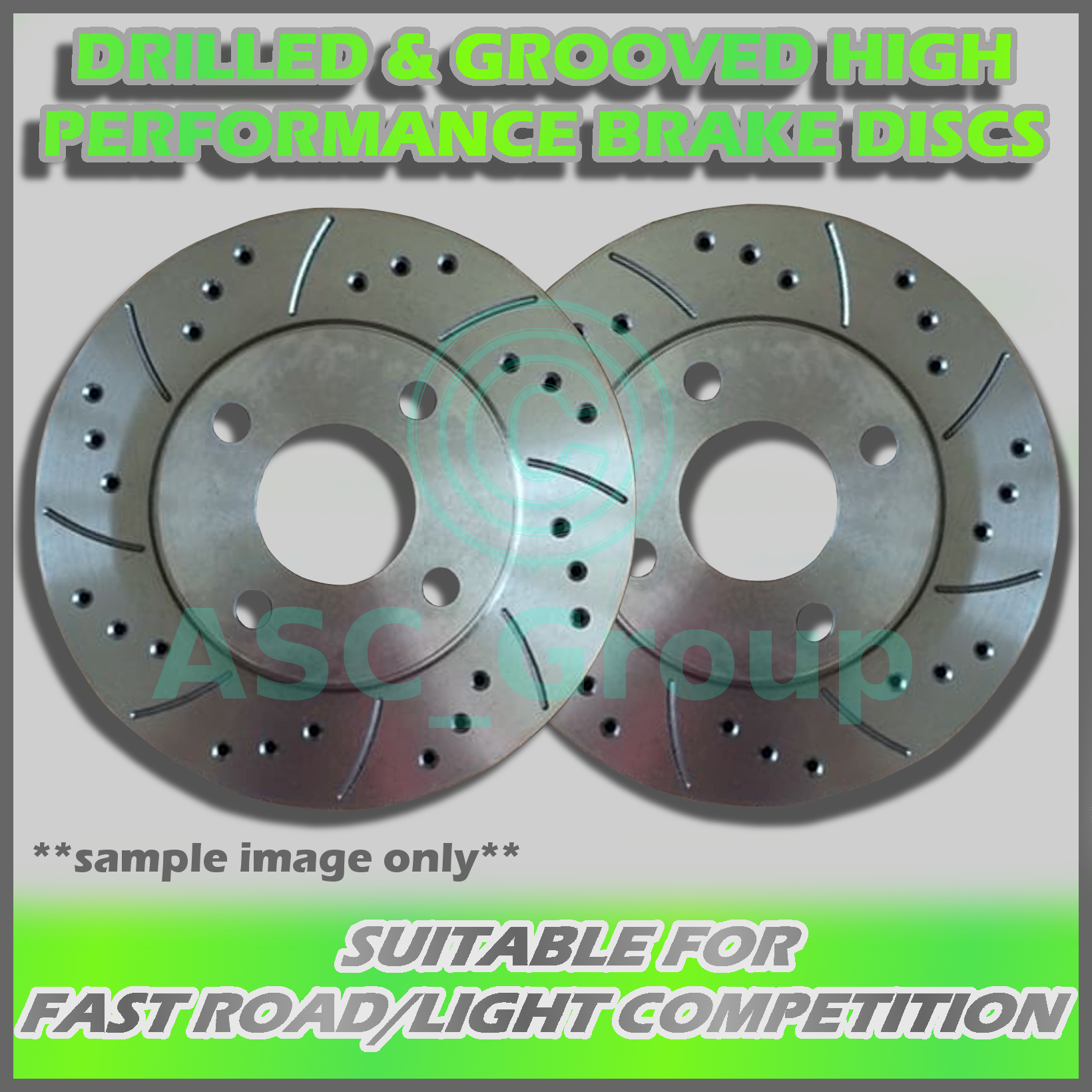 2x Rear Drilled and Grooved 245mm 5 Stud Solid Performance Brake Discs (Pair) eBay